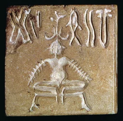 Sigillo raffigurante un animale mitologico, da Mohenjo-Daro, valle dell